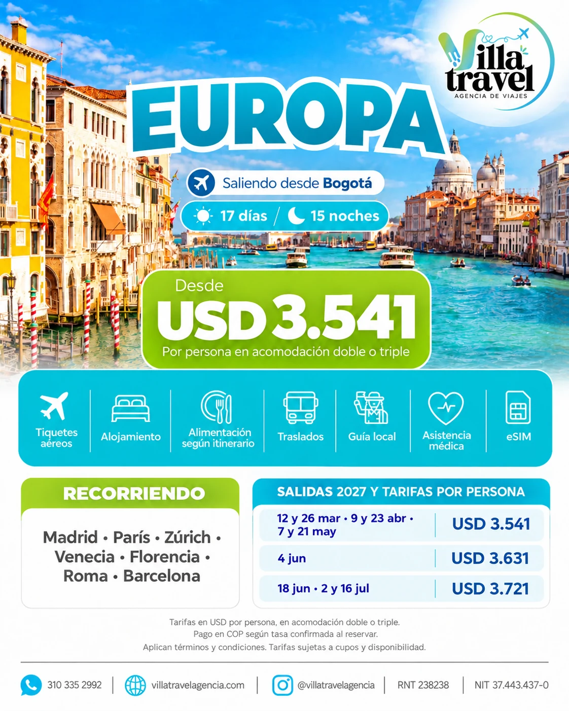 Promoción Villa Travel: Europa