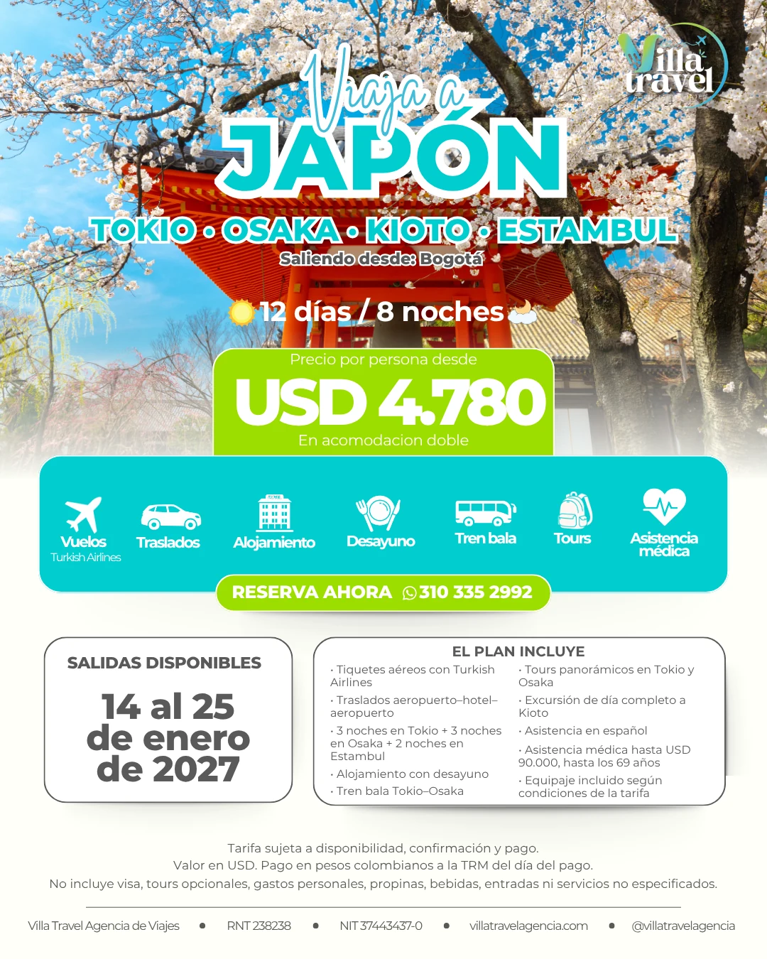 Promoción Villa Travel: Japón · Tokio, Osaka, Kioto y Estambul